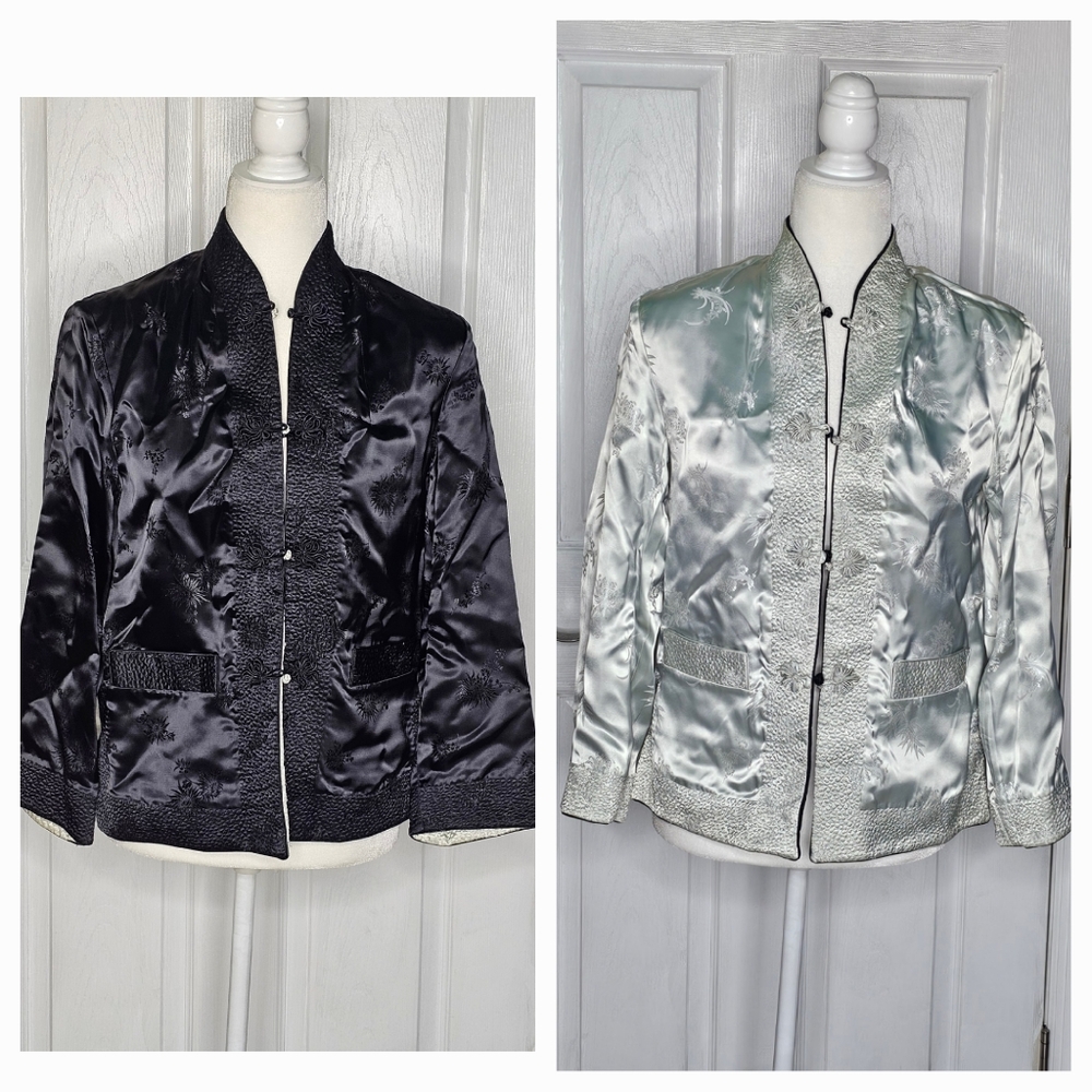 Vintage 1980's Reversible Asian Print Jacket